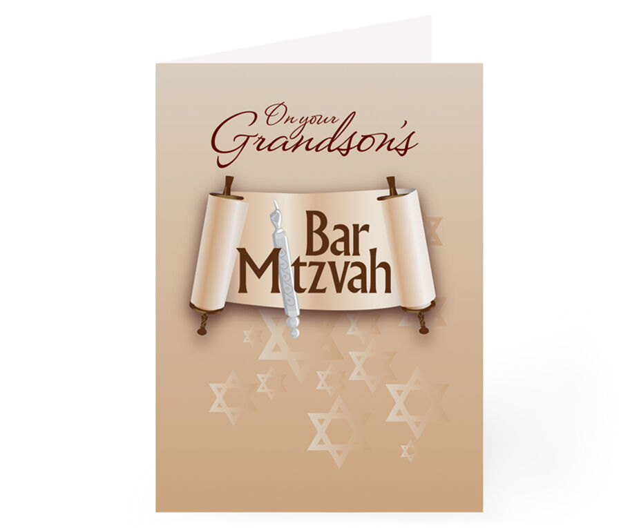 Bar Mitzvah Your Grandson Card